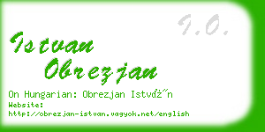 istvan obrezjan business card